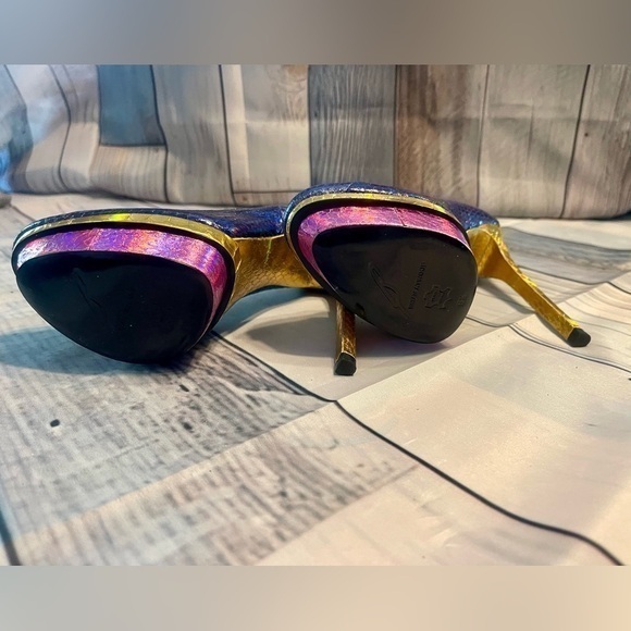 Brian Atwood Bf Fontanne DK BLUE SN Platform Women's Heels Shoes Size 6.5 NEW! - Picture 5 of 9